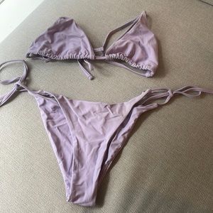 Purple triangle bikini